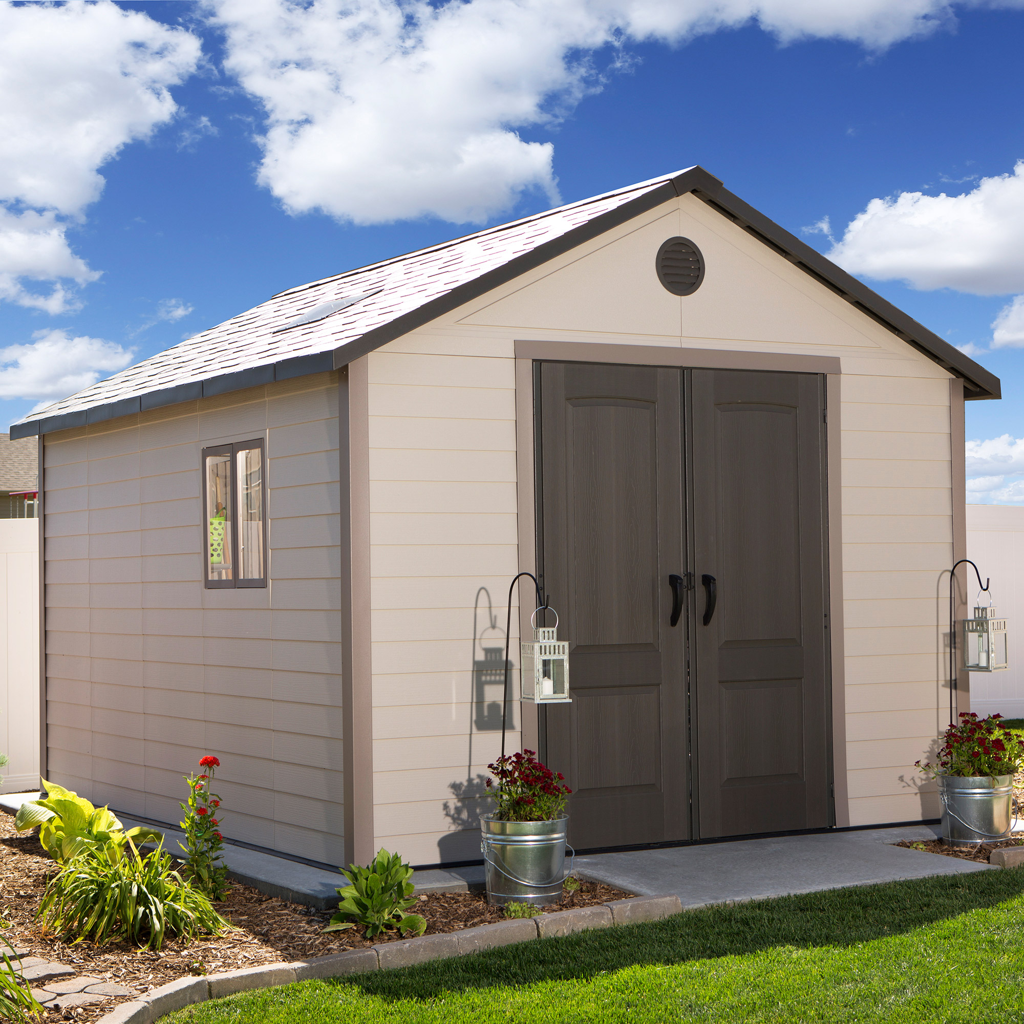 Lifetime 11' x 13.5' Resin Outdoor Storage Shed | Costco