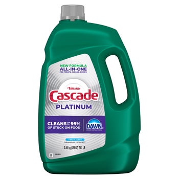 Cascade Platinum Liquid Dishwasher Detergent, Fresh Scent, 125 fl oz