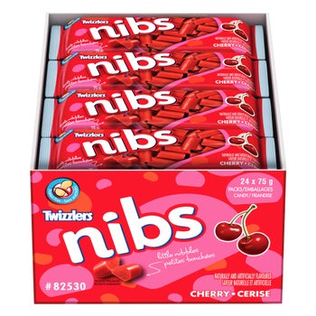Twizzlers Nibs, Cherry Candy, 24 × 75 g