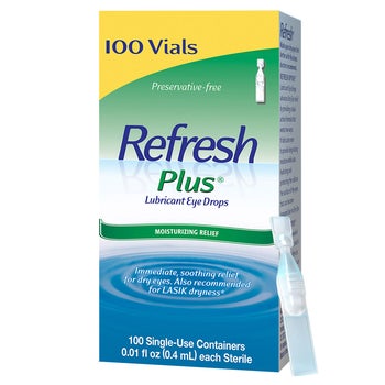 Refresh Plus Lubricant Eye Drops, 0.01 fl oz, 100 Single Use Containers |  Costco