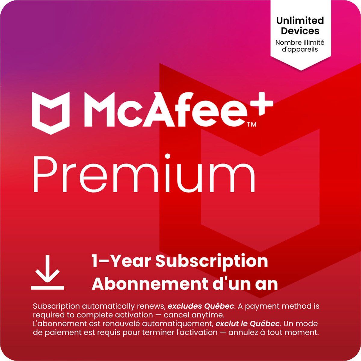 McAfee+ Premium Individual Unlimited Devices, 1 Year Subscription