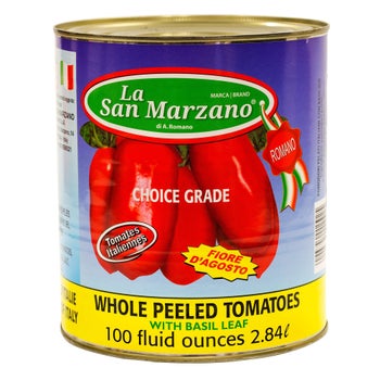 La San Marzano Italian Whole Peeled Tomatoes, 2.84 L