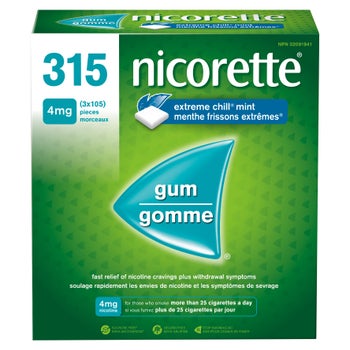 Nicorette Extreme Chill 4mg Mint Gum - 3 x 105 pieces