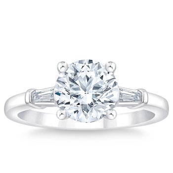 ★Rinco2 Round Brilliant 2.20 ctw VVS2 Clarity, G Color Diamond Baguette