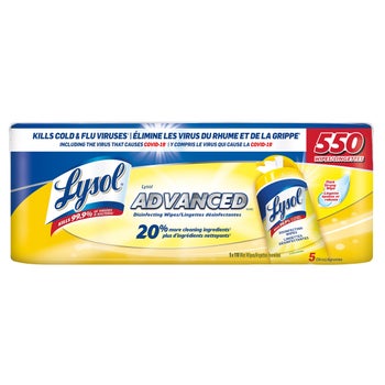 Lysol Advanced Disinfecting Wipes, 550 Wipes