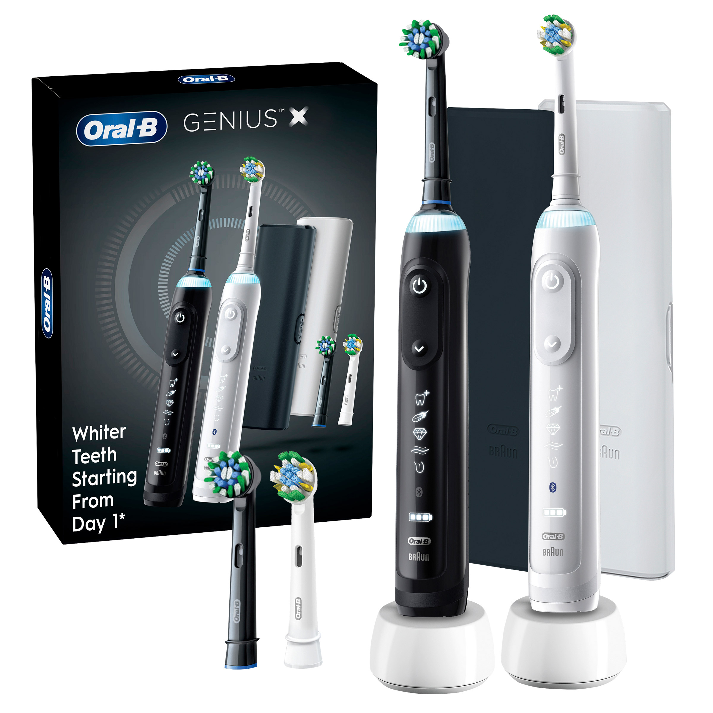 Oral-B Genius X Rechargeable Electric Toothbrush, 2-pack | Costco