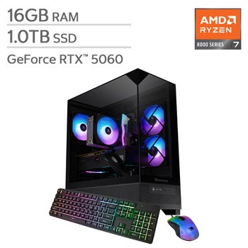 iBUYPOWER Element Gaming PC - AMD 8-Core Ryzen 7 8700F processor