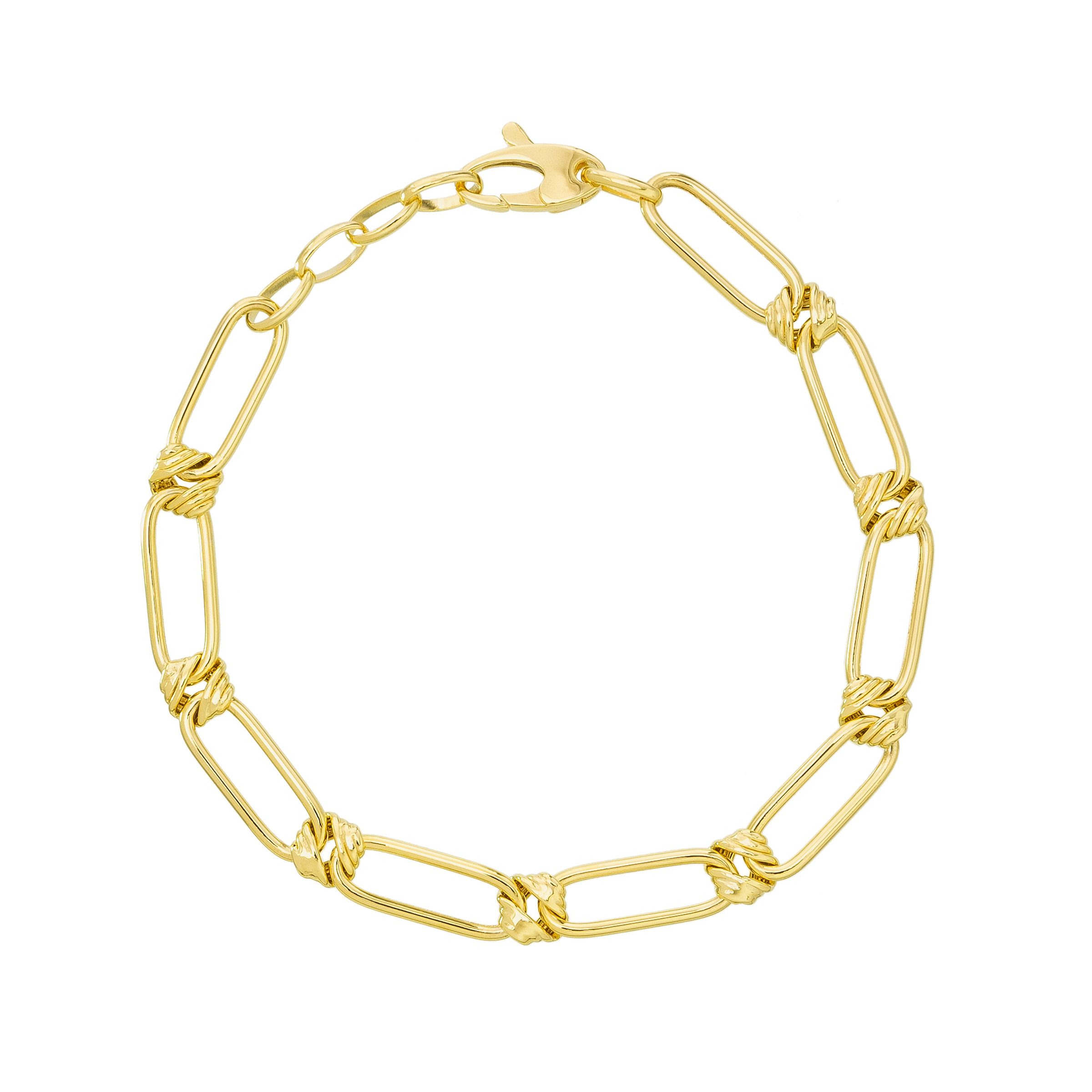 Paperclip Bracelet in Yellow Gold Costco