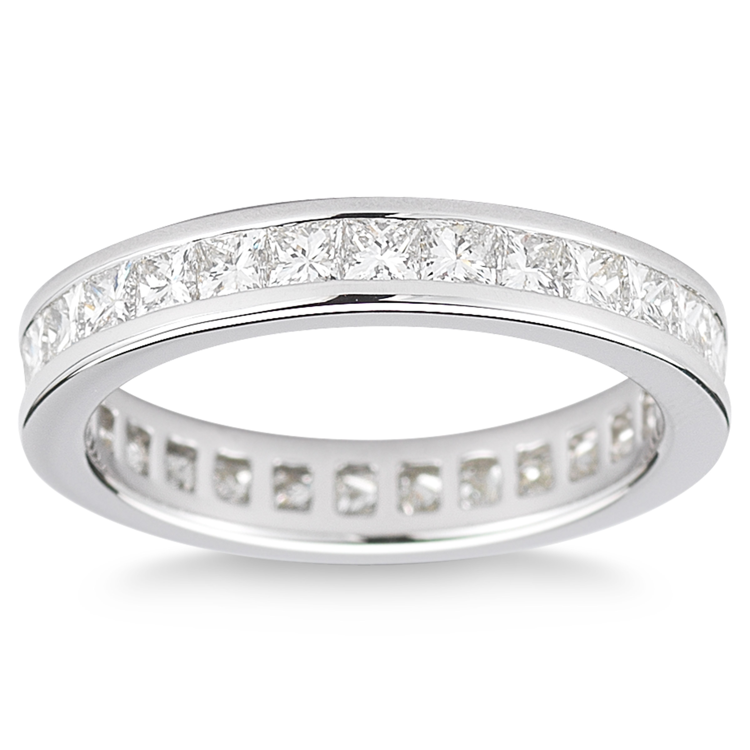 Princess Cut Channel Set Diamond Eternity Band (2.00 ctw) Costco
