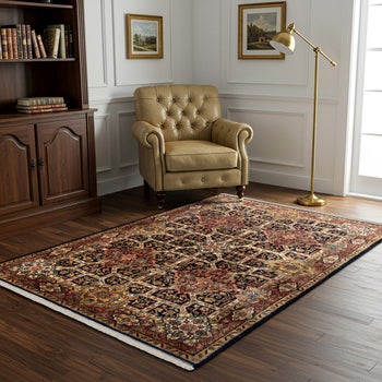 Montacute Hand Knotted Rug Collection, Kirman Dark Blue | Costco