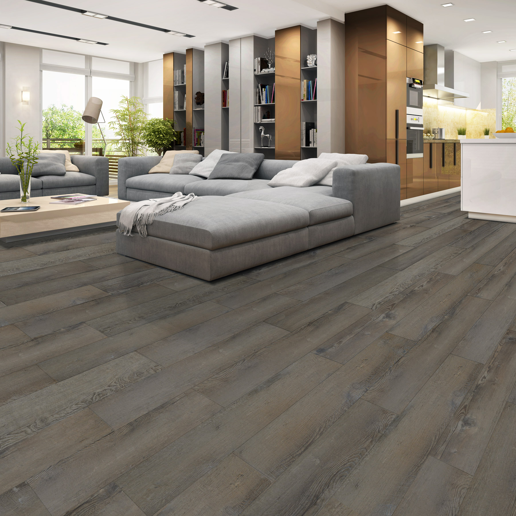 Versaclic Rustic Oak 18 cm (7.1 in.) Vinyl Plank Flooring Costco