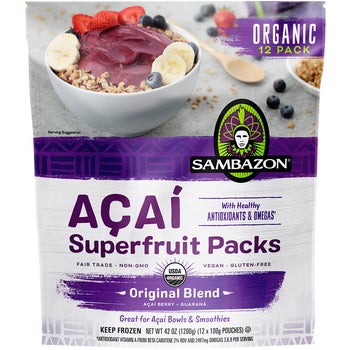 Sambazon Organic Acai Superfruit Smoothie Pack, Original Blend