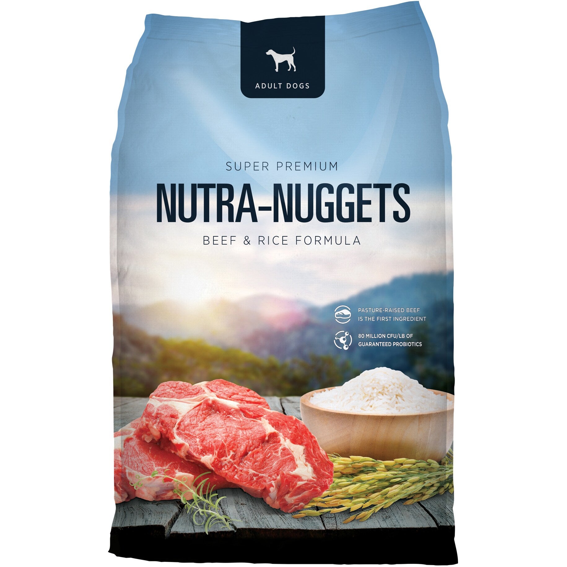 Nutra Nuggets Super Premium Beef Rice Formula for Adult Dogs 50 lbs Costco