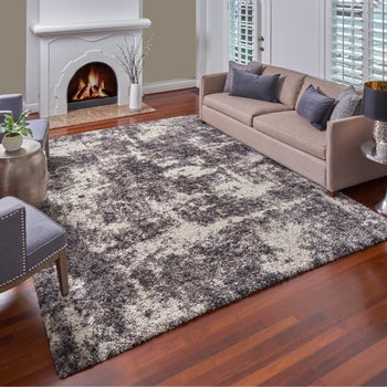 Thomasville Hudson Ultra Soft Luxury Shag Area Rug, Garda Gray