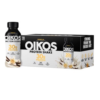 Oikos 30g Protein Shake, Vanilla, 12 fl oz, 18-pack | Costco