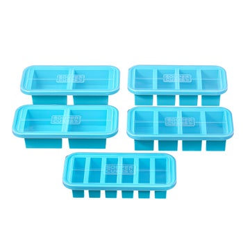 Souper Cubes Silicone Freezer Storage Tray, 5-pack