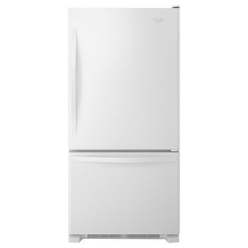 Whirlpool 30 in 19 cu ft. White Bottom Mount Refrigerator with Freezer Drawer