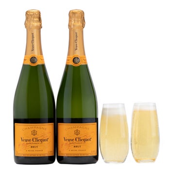 えたんVeuve Clicquot Brut 750ml 2本セット Veuve Clicquot Champagne with Riedel Glasses Gift Set CA ONLY | Costco