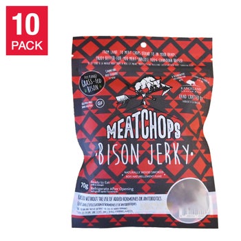 Meat Chops Bison Jerky, 10 × 70 g