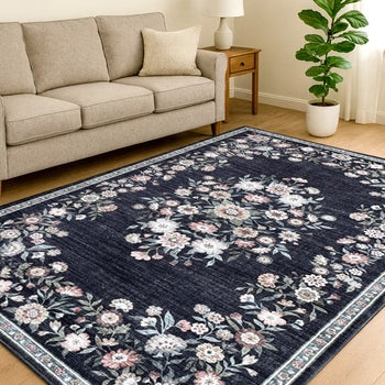 Viana Loomie Bloomstead Washable Indoor Area Rug | Costco