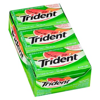 Trident Watermelon Twist Gum, 12 × 14 pieces