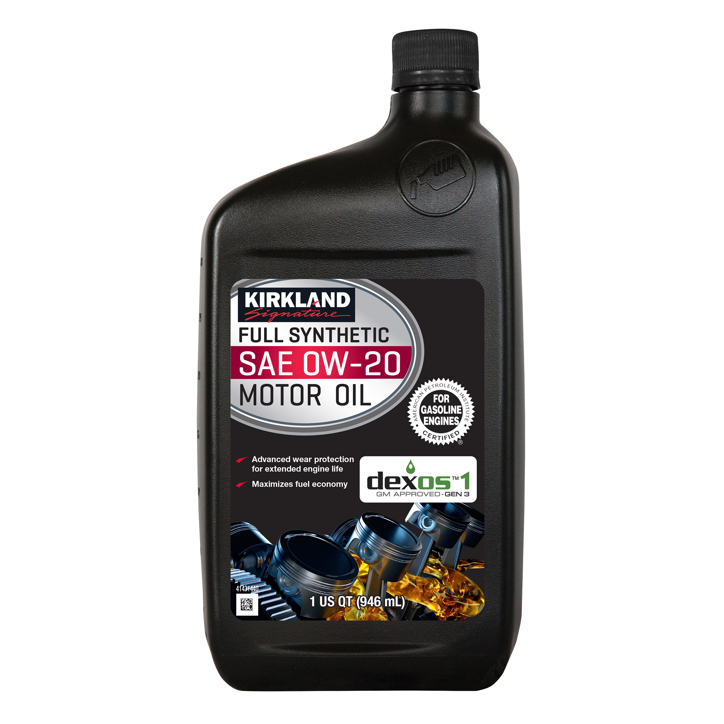 Kirkland Signature 5W-30 Full Synthetic Motor Oil 1-Quart, 12-pack 