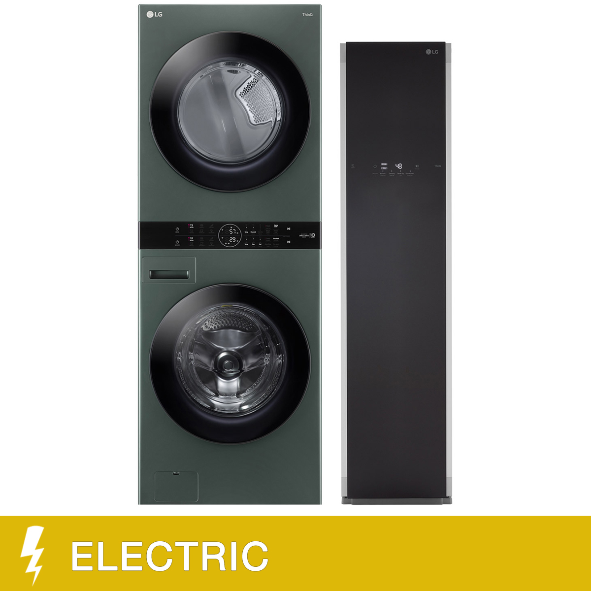 LG Nature Green 5.2 cu ft. Steam Washer and 7.4 cu. ft. Electric Steam