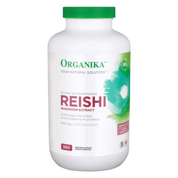 Organika Reishi Mushroom 250 mg Extract Vegetarian Capsules, 360-count