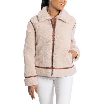 BEARPAW Ladies' Moto Shearling Jacket | Costco
