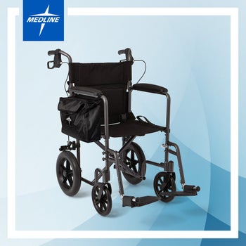 Costco.ca: Medline Elite Aluminum Transport Wheelchair, Titanium Grey