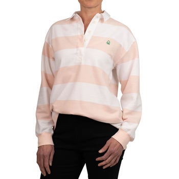 United Colors of Benetton Women's Long Sleeve Rugby Stripe Polo