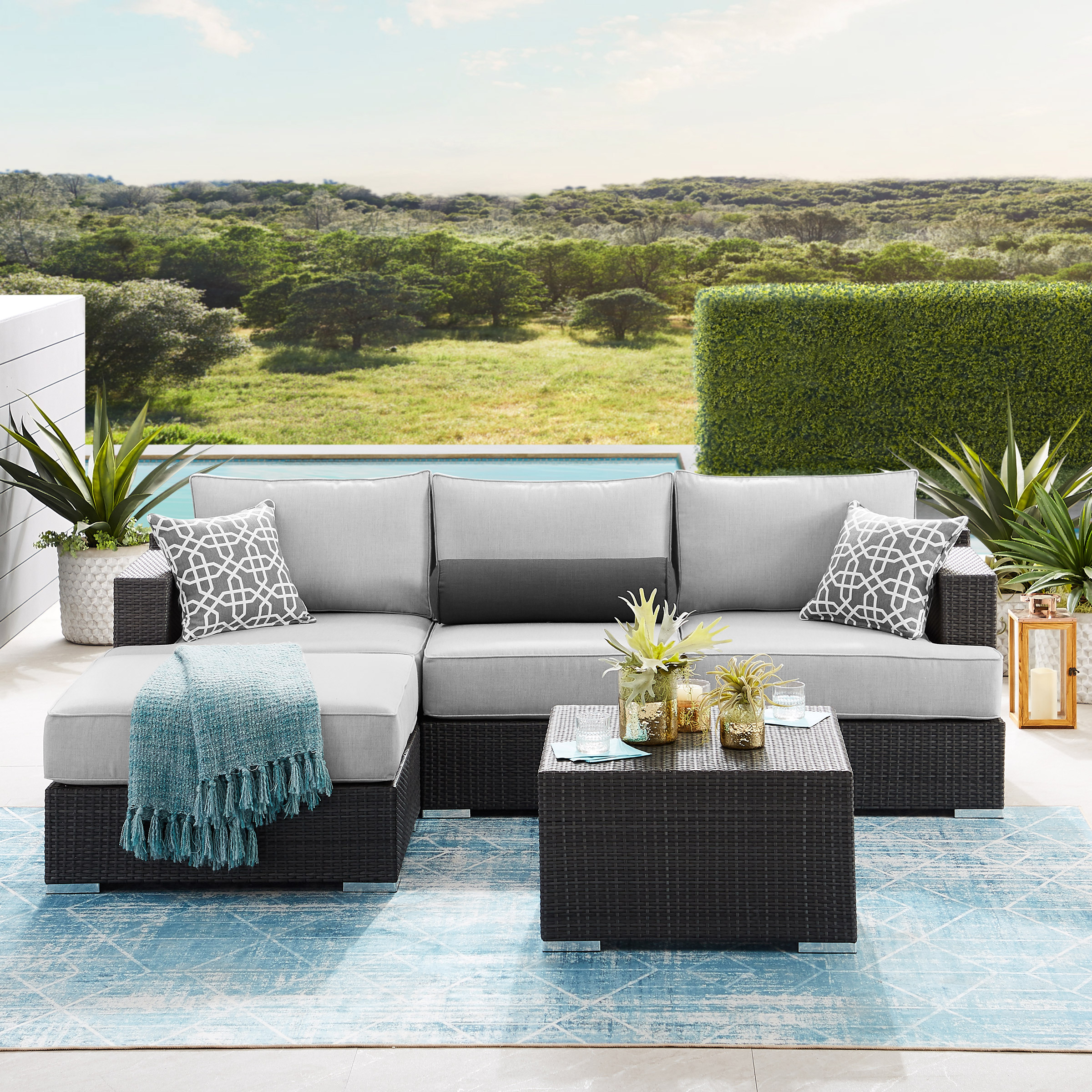 Niko 5piece Patio Sectional Conversation Set Costco