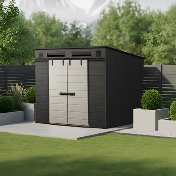 Suncast Modernist 8'x7' Dual Barn Door Storage Shed | Costco