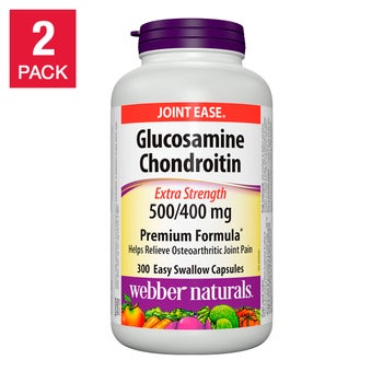 webber naturals Glucosamine & Chondroitin Sulfate Capsules, 300-count, 2-pack
