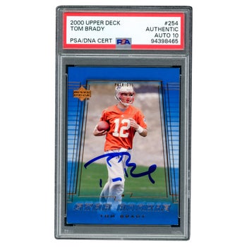 Tom Brady Autographed 2000 Upper Deck Rookie Card #254 New England
