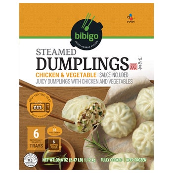 CJ Bibigo Steamed Dumplings, Chicken & Vegetable, 36-count | Costco