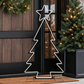 42 in. LED Colour Changing Black Metal Tree | Costco