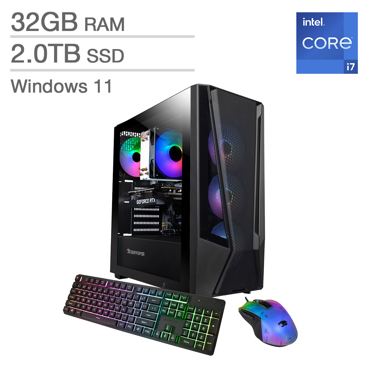 iBUYPOWER TraceMesh 7 Gaming Desktop - 14th Gen Intel Core i7-14700F - GeForce RTX 4060 - Windows 11