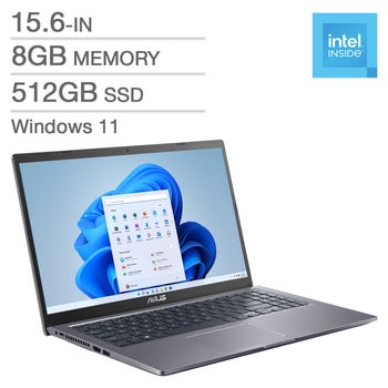 ASUS VivoBook Go 15 15.6-in. Laptop, Intel Celeron N4500 – 8GB RAM, 512GB SSD