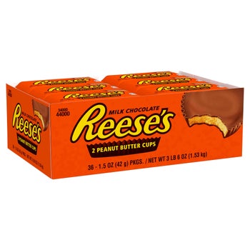 Reese's Peanut Butter Cups, Milk Chocolate, 1.5 oz, 36-count | Costco
