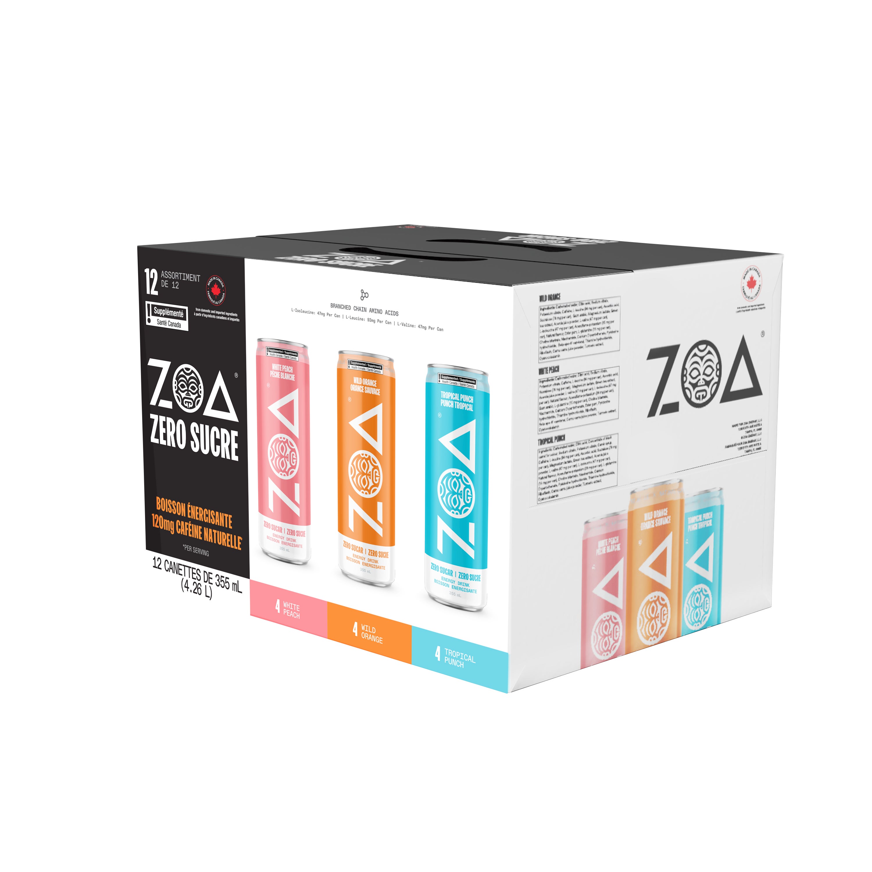 ZOA 　　　　　　　　　　　　　　　　　Z.O.A Order Acme - Zoa Energy Drink, Zero Sugar, Wild Orange