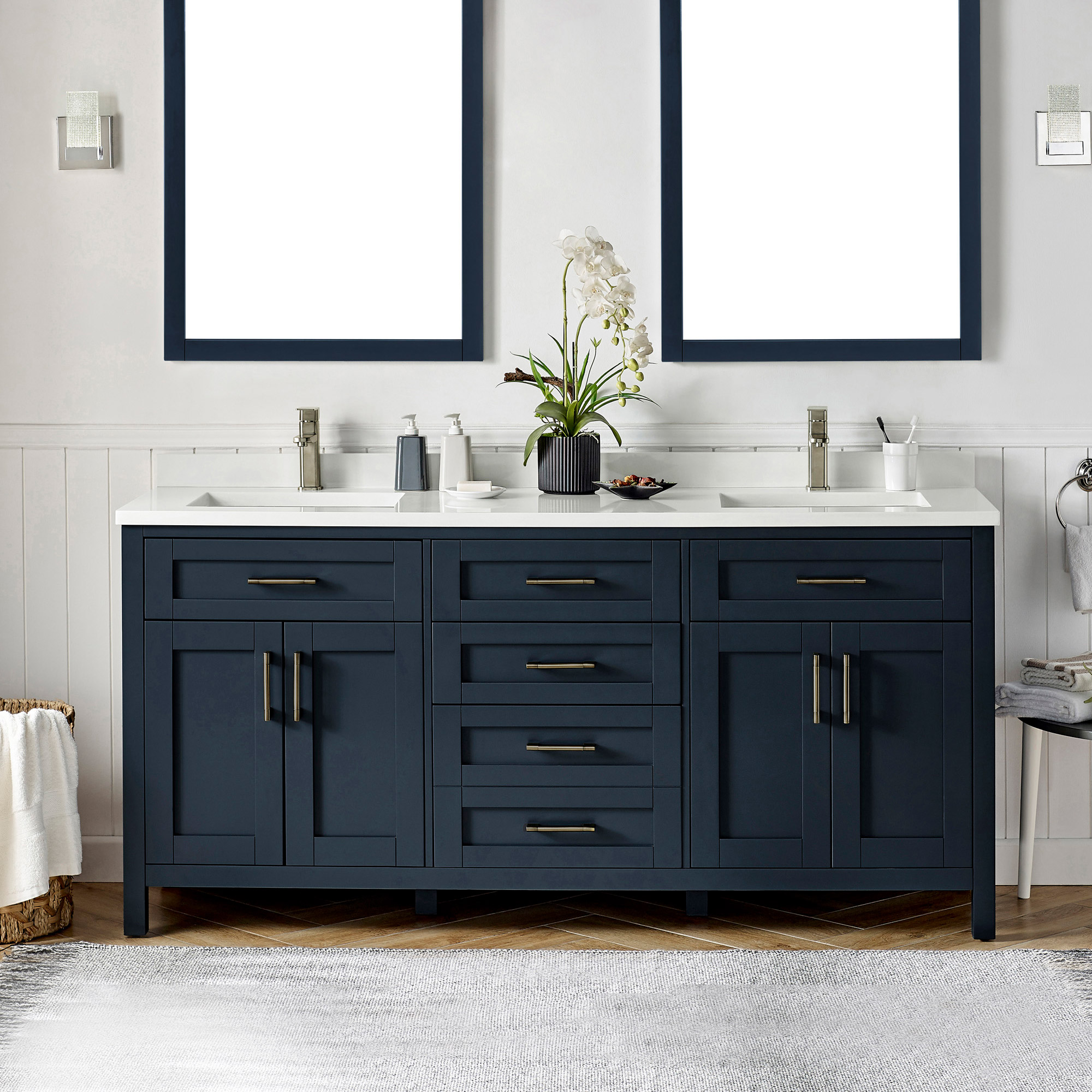 OVE Decors Lakeview Bath Vanity in Blue | Costco