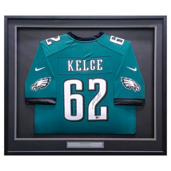 Jason Kelce Autographed Philadelphia Eagles Framed Green Nike