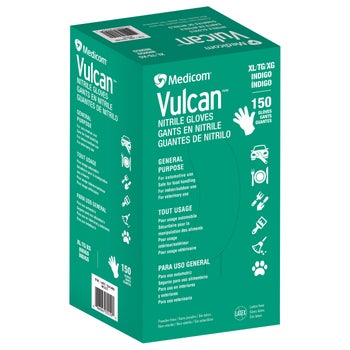 Vulcan Nitrile Gloves, XL, Indigo | Costco