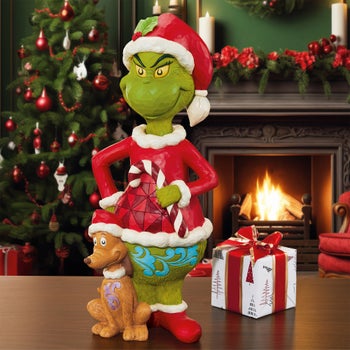 コストコ　クリスマス　ジムショア グリンチ クリスマス 置き物　約60cm 50.8 cm (20 in.) Christmas Grinch and Max by Jim Shore | Costco