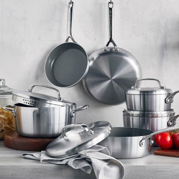GreenPan GP5 Ceramic Non-Stick Stainless Steel 10-piece Cookware