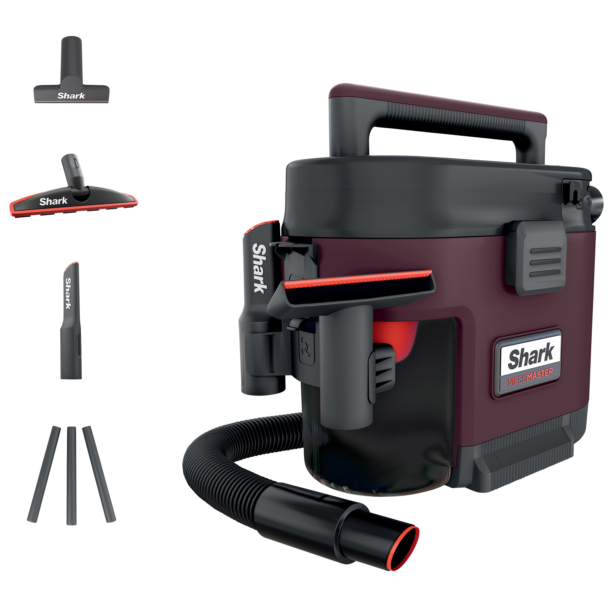 Shark MessMaster Portable Wet/Dry Vacuum, 1 Gallon Capacity