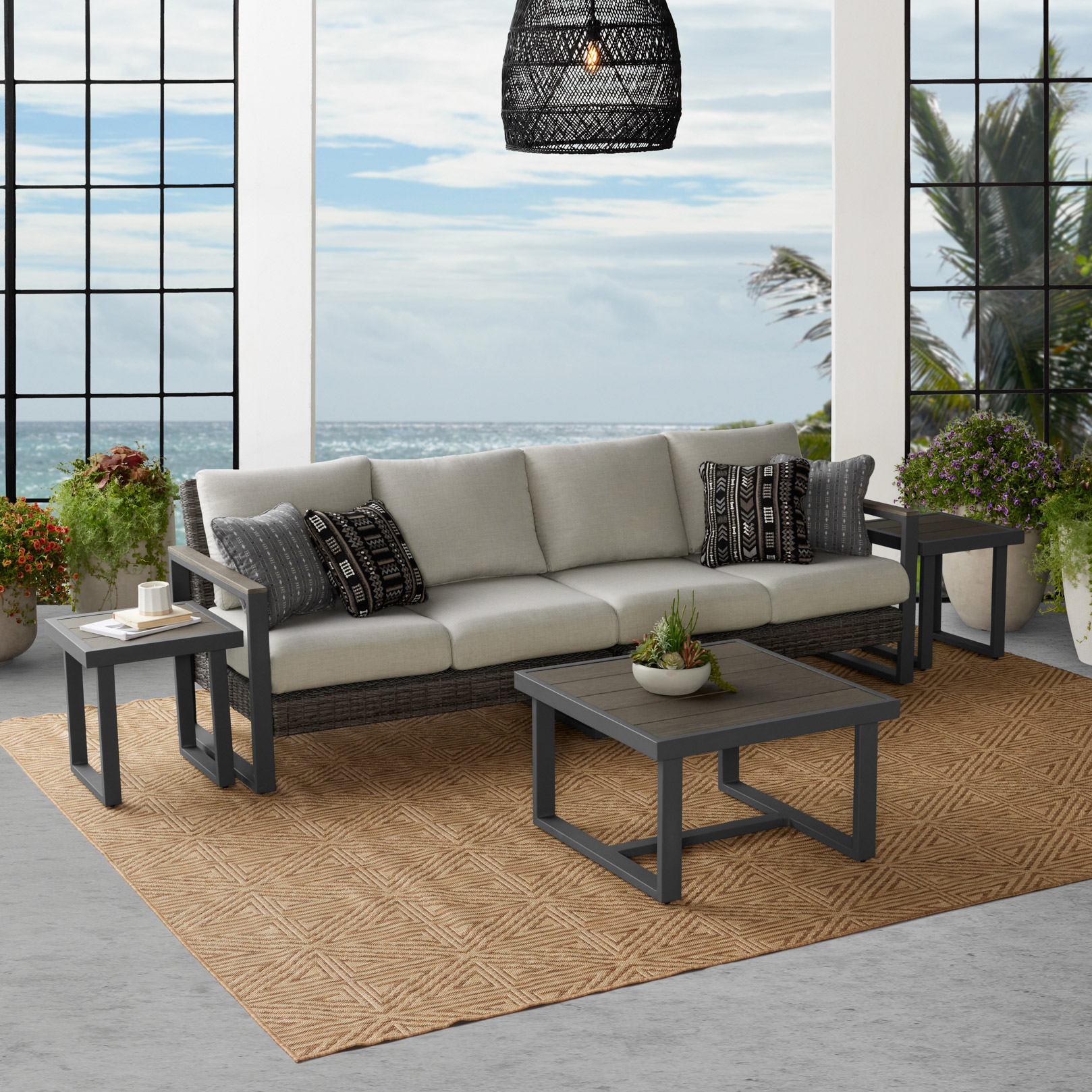 Maricopa 5piece Patio Sectional Conversation Set Costco