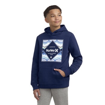 hurleyタオル地パーカーUS S紺青 Hurley One and Only Hoodie | Men's Fleece Pullover – Endless Waves