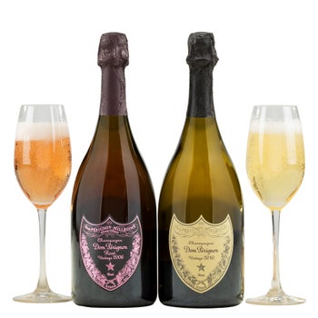 Dom Perignon 2010 & Dom Rose 2006 Gift Duet with Riedel 750 ml CA